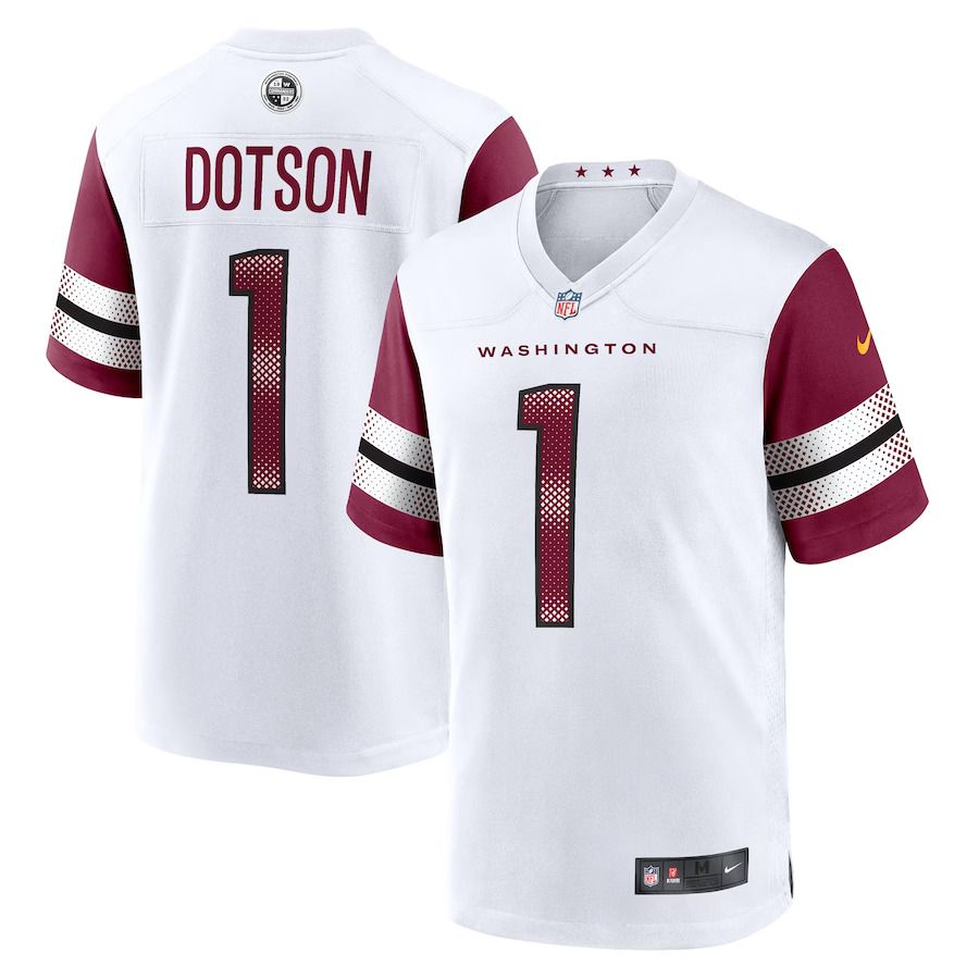 Men Washington Commanders #1 Jahan Dotson Nike White Game Player NFL Jersey